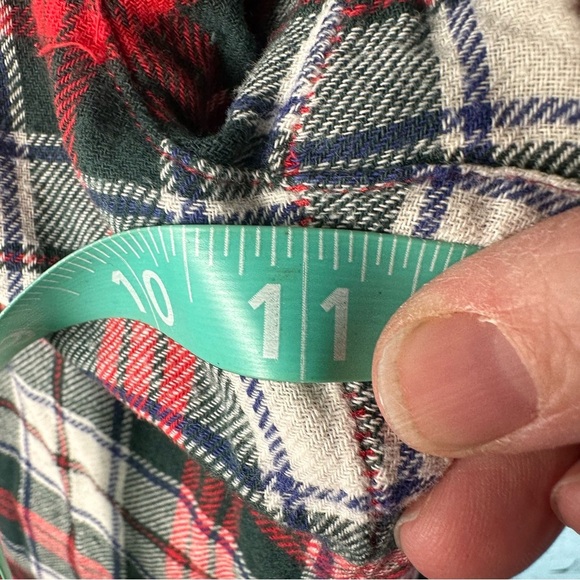 Lauren Ralph Lauren pajamas red top plaid flannel red green bottoms holiday - Picture 9 of 11